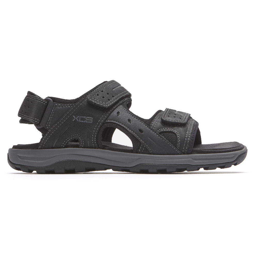 Rockport Sandaler Herr Svarta - Trail Technique Adjustable Velcro - KFZPB0653